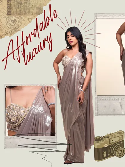This is what I call affordable luxury. A stunning, ready-to-wear saree that looks and feels a million bucks, without the price tag. Why buy when you can rent fabulous?