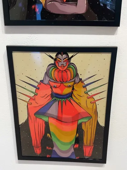 The framed artwork from the 'You do you boo' series as it appeared in the gallery.