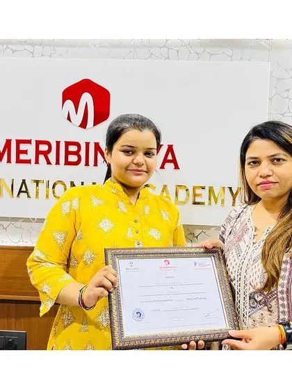 Celebrating another milestone. This student is now a certified professional from my academy.