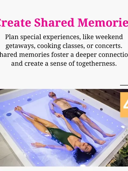 Create shared memories that foster a deeper connection. Our couple's float is more than just a date; it's a shared wellness journey that builds togetherness.
