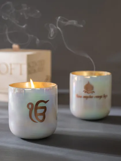 Discover the key to mindfulness. To meditate is to come back to your breath, again and again. This year, discover a new you with my Spiritual collection, featuring candles with sacred symbols like 'Ek Onkar' to aid your practice.