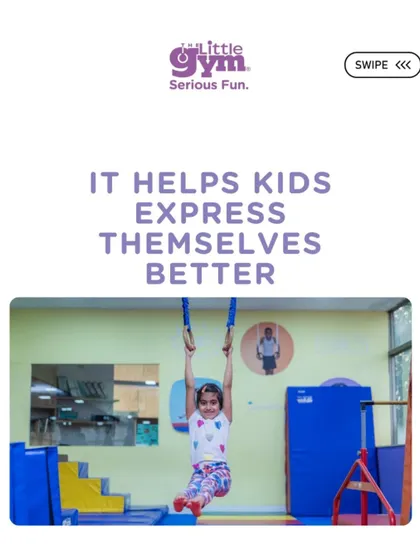 Movement helps kids express themselves better. When children gain control over their bodies through activities like swinging on the rings, they also gain a new language for expressing their emotions and creativity.