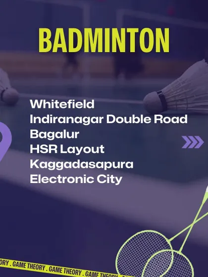 Find your nearest badminton court with this location guide. We're in Whitefield, Indiranagar, Bagalur, HSR Layout, Kaggadasapura, and Electronic City.