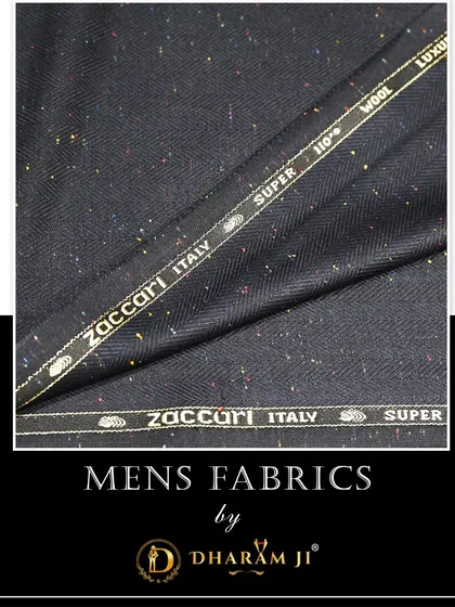 A premium Zaccari Italy Super 110's wool with subtle colorful specks. This fabric creates a suit that is classic from a distance but unique up close.