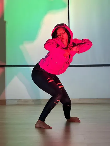 A still from my "Soulo Process," a deep dive into artistic creation. This powerful pose captures the intensity and focus required to translate an idea into movement.