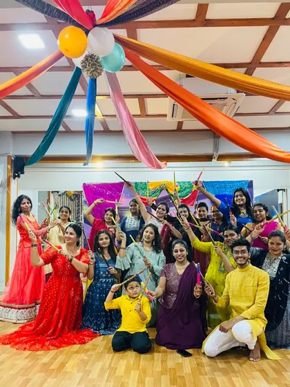 The whole group together for our Dandiya Night. These events are what make our FitFam so special.