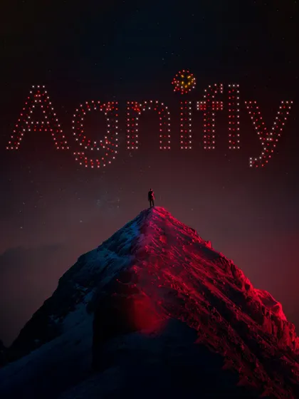 I ensure your brand name reaches new heights. By forming your logo with brightly lit drones against the night sky, I create a powerful and highly shareable image that elevates your brand recognition.