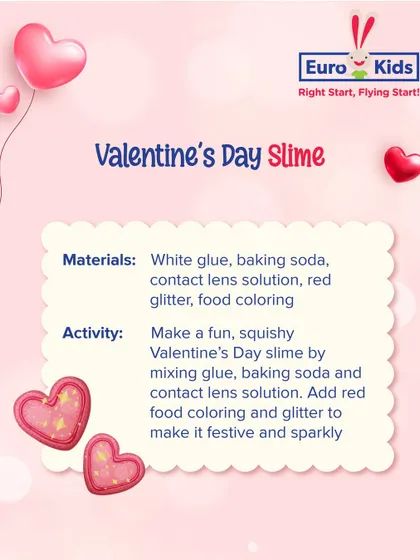 A fun, sensory activity for Valentine's Day. This DIY guide shows parents how to make festive and sparkly slime with their children, combining science and creative play.