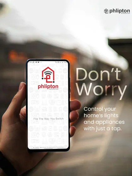 Peace of mind is now in your pocket. Whether you're on your way to work or on vacation, the Phlipton app lets you check and control your home's lights and appliances with just a tap.