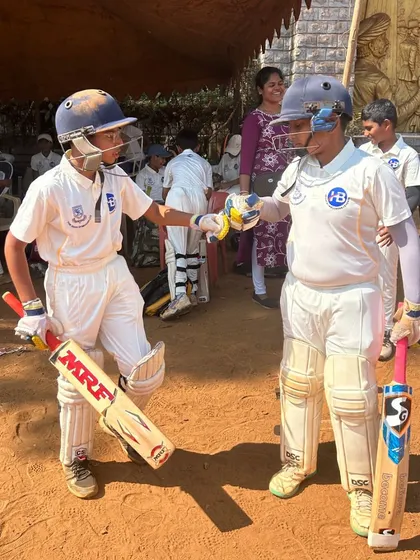 A moment of sportsmanship between two young opponents at the U12 tournament. We teach our players to compete hard but always respect the game and each other.