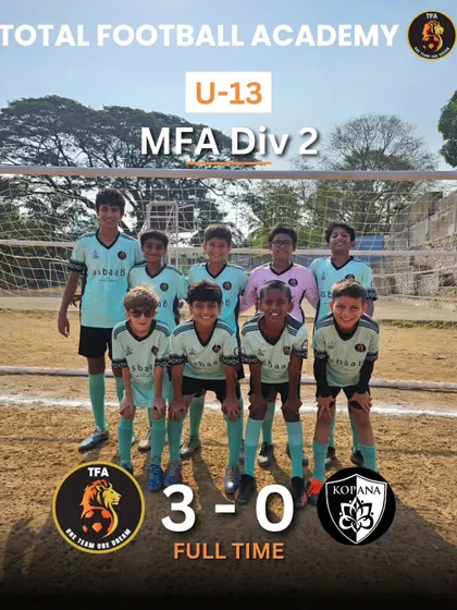 A stellar 3-0 win for our U13 team against Kopana SC in MFA Div 2.