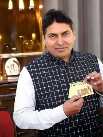 A simple deck of cards holds endless possibilities for magic. This is me in my element, ready to perform some close-up cardistry and sleight of hand.