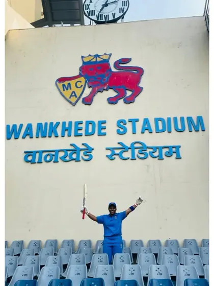 A moment of triumph at the historic Wankhede Stadium. Divya Gnanananda celebrates her unbeaten century against Tamil Nadu, a testament to her hard work and mental fortitude, honed right here at our academy.