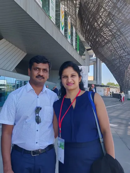 With a colleague at the World Congress of Dermatology. Collaborating and exchanging ideas with other experts is essential for professional growth and improving patient outcomes.