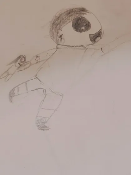 Another wonderful creation from our drawing workshop. I love seeing the unique style each child brings to their artwork.