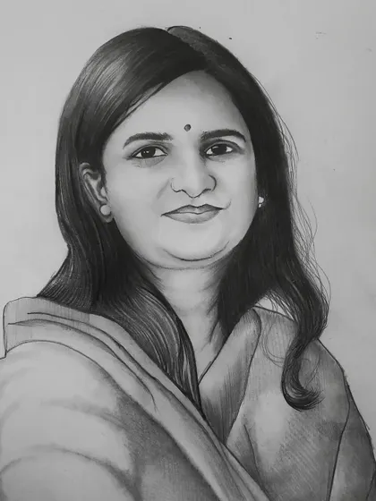 A classic A4 size individual portrait made with graphite pencils. This is a great example of my standard commission work, where I focus on creating a realistic and soulful representation of a person from their photo.