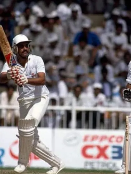A classic on-drive. The fundamentals of batting have not changed, and we emphasize them strongly at the academy.