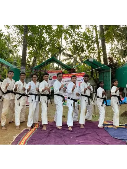 My team of black belts at our winter training camp. These camps are also an opportunity for my senior students to refine their skills and leadership.