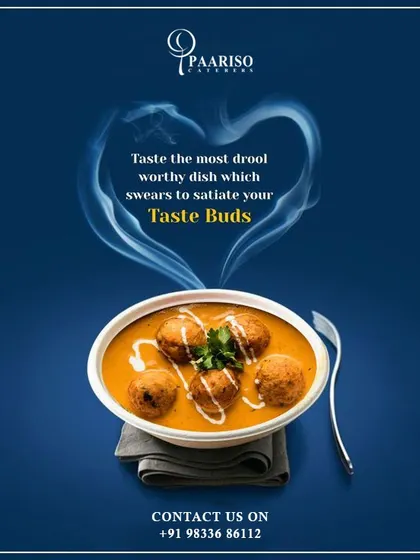 This bowl of Malai Kofta is a drool-worthy dish designed to satiate your taste buds. The creamy texture and rich flavors make it a favorite among our clients.