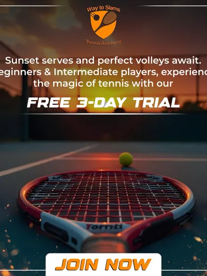 Ready to see what you're capable of? We invite beginners and intermediate players to experience our coaching firsthand with a free 3-day trial. It's the perfect way to start your tennis journey with us.