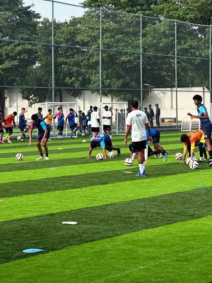 Our U17 boys in an intense training session, pushing their limits as they prepare for the upcoming season. The hard work starts here.