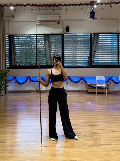 A quiet moment in the studio after a long day of rehearsals. The studio is my second home, where I spend countless hours creating and refining my work.