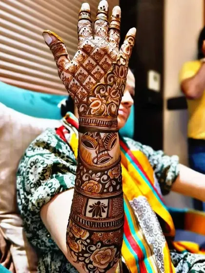 A unique design featuring a Kathakali mask, showcasing my ability to create a wide range of artistic figures and cultural symbols.