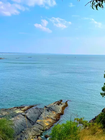 Another view of the pristine blue sea at Gokarna, a paradise for our coastal adventure offsites.