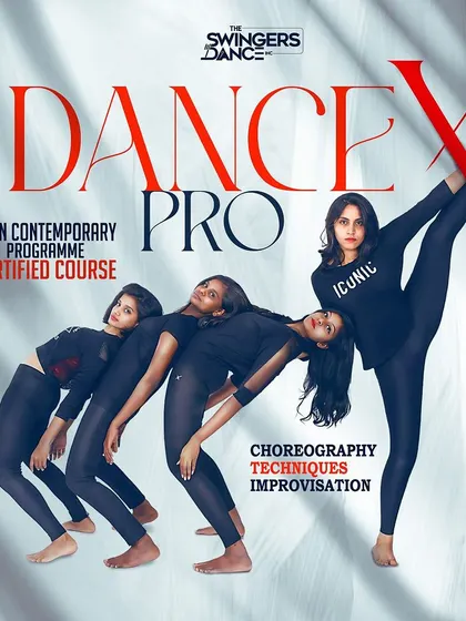 This is our Dance X Pro program, an open contemporary course designed for dancers looking to deepen their skills. The certified program focuses on advanced choreography, techniques, and improvisation.