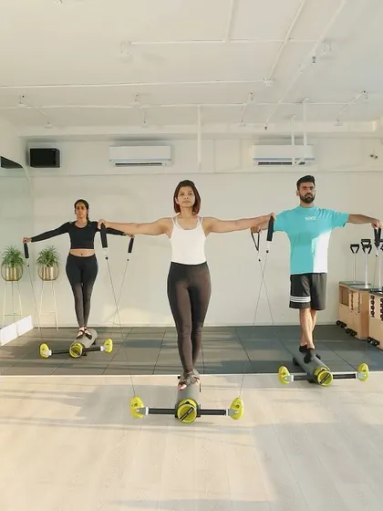 Our core team starting the day with MOTR training. This equipment challenges your balance and coordination in a way that no other machine can.