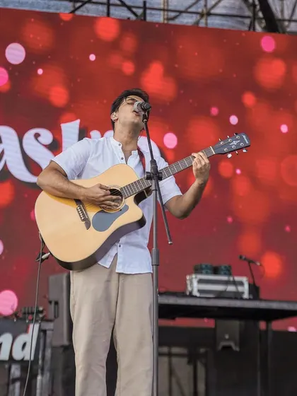 Singing my heart out at Zomaland. Performing at festivals allows me to connect with so many new people who are there to discover and enjoy live music.
