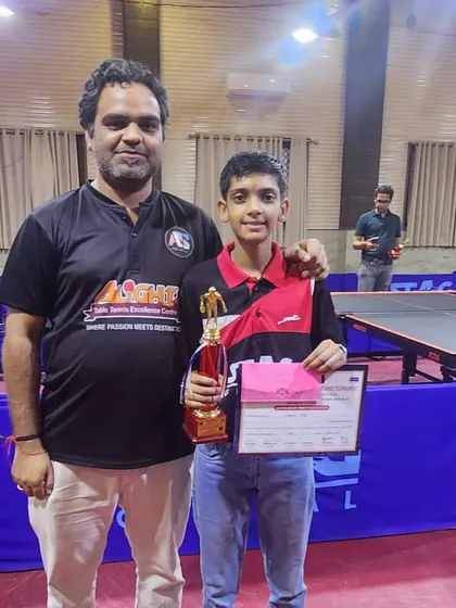 A winner from the 2nd Delhi State Table Tennis Tournament. Our players consistently perform at a high level in state events.