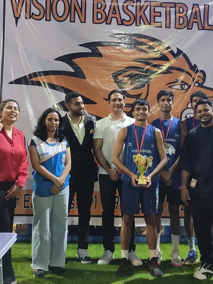 Another group shot of the champions from the Indian Youth Basketball League. A proud day for these young hoopers.