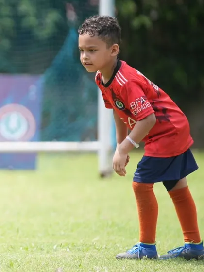 Kian, focused and ready for action. His passion for the game is evident in every moment he spends on the pitch.