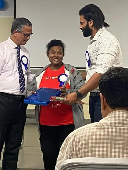 Another shot from the Aster Medicity event. Sharing practical knowledge and motivating others to start their fitness journey is a core part of what I do.