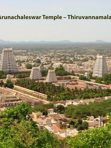 The Arunachaleswar Temple in Thiruvannamalai represents the element of fire and is a sacred site where many sages have achieved salvation. Its spiritual energy is felt by all who visit.