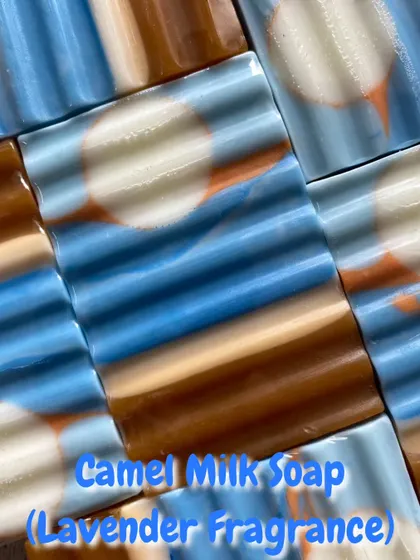 This design, with its swirling blues and browns, also features a calming Lavender fragrance. It reminds me of a sunset over the ocean.