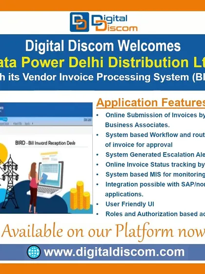 The BIRD system from Tata Power DDL is a web application for vendor invoice processing. It streamlines invoice submission and tracking, reducing payment cycle times and improving business associate satisfaction.