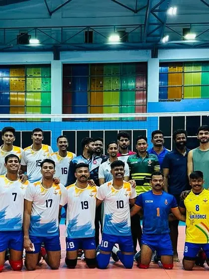 A joint training session with the Team India and Indian Air Force volleyball squads. Practicing with the best pushes everyone to a higher level.