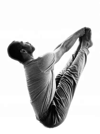 "Whatever the present moment contains, accept it as if you had chosen it." Eckhart Tolle's wisdom is embodied in the practice of asana, like this Ubhaya Padangusthasana, where we learn to be with what is.