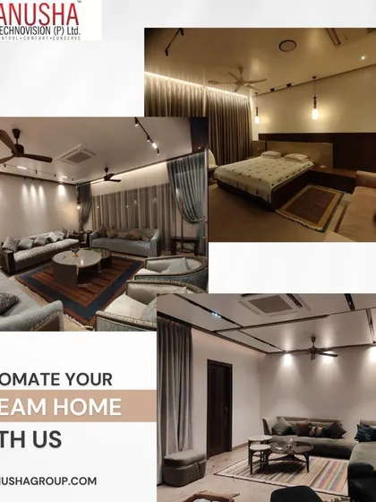 This collage illustrates our ability to automate a dream home. From the living room to the bedroom, our in house team of engineers designs and installs integrated lighting controls, automated shades, and more.