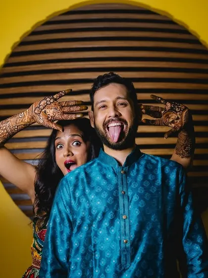 Another fun and goofy portrait of the couple. Their playful expressions show their comfort with each other and with us, which is key to getting genuine photos.