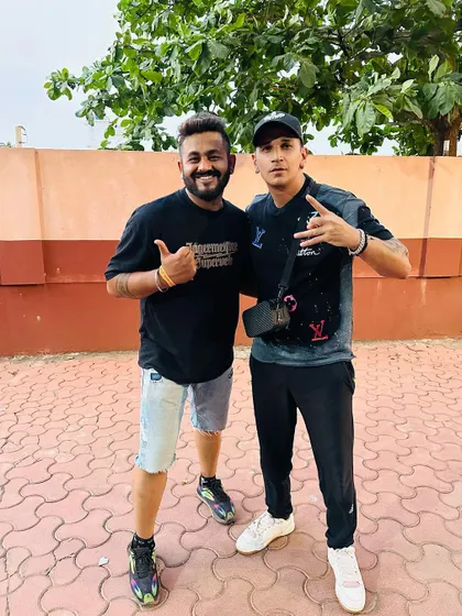 With my bhai, Prince Narula, in Goa. It's always amazing to collaborate with other artists at destination events.