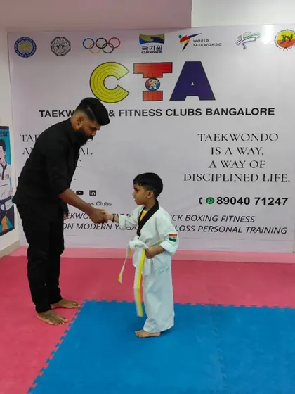 Presenting a new yellow belt.