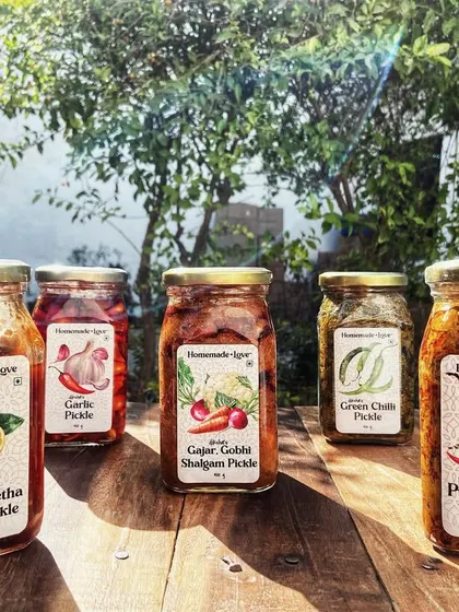A look at our bestsellers. Punjabi Aam ka Achaar, Garlic Pickle, Green Chilli Pickle, and the seasonal Gajar Gobhi Shalgam. All made with ancestral recipes and lots of love.