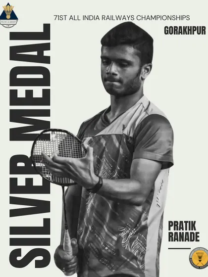 Pratik Ranade with his silver medal from the 71st All India Railways Championships. His performance is a great example of the mental and physical toughness we focus on.