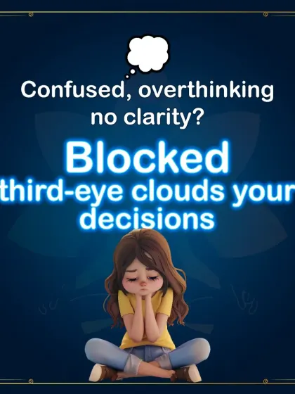 Feeling confused, overthinking, and lacking clarity? A blocked Third-Eye chakra clouds your decisions.
