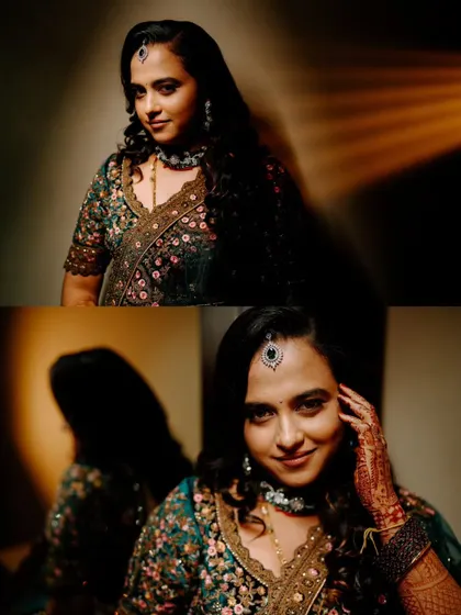 A set of dramatic bridal portraits using spotlighting. This technique creates a moody, glamorous feel perfect for an evening reception look.