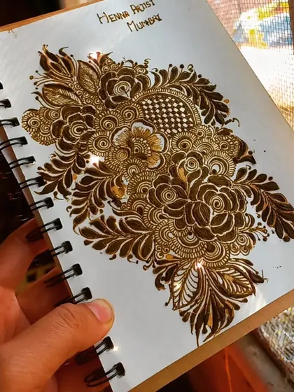 A completed floral bunch design in my sketchbook. I love how this one turned out.