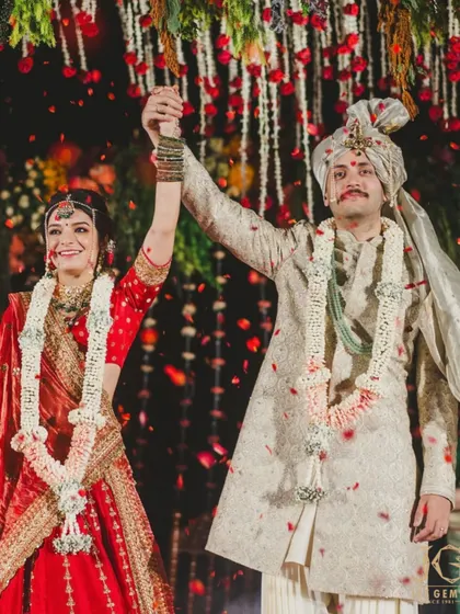 A moment of pure joy and celebration. We are delighted to have been a part of Maalavika and Luke's special day, with the bride shining in our Polki jewels.
